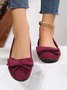 Bow Knot Anti-Suede Upper Flats