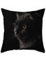 Christmas Banquet Party Black Cat Pattern Home Pillow Cushion