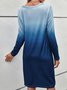 Casual Loose Ombre Dress