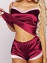 Christmas Sexy Contrast Camisole Shorts Home Pajama Set