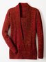 JFN V-neck Casual Warm 2-in-1 Tunic Sweater