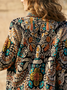 Cross Neck Loose Ethnic Other Coat