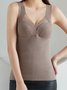 Women's Fixed Chest Pad Seamless Heat Develvet Warm Bottoming Vest Plus Size