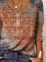 Cotton-Blend Ethnic Loose Top
