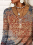 Cotton-Blend Ethnic Loose Top