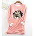 Crew Neck Cat Casual Warmth Sweatshirt