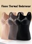Women's Fixed Chest Pad Seamless Heat Develvet Warm Bottoming Vest Plus Size
