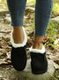 Corduroy Upper Plush Casual Flats