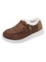 Corduroy Upper Plush Casual Flats