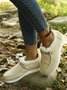 Corduroy Upper Plush Casual Flats