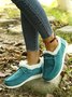 Corduroy Upper Plush Casual Flats