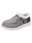 Corduroy Upper Plush Casual Flats