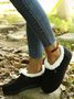 Corduroy Upper Plush Casual Flats
