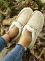 Corduroy Upper Plush Casual Flats