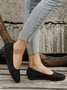 Black Simple Commuter Flats