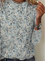Crew Neck Floral Casual T-Shirt