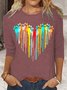 Women's Long Sleeve Blouse Spring/Fall Text Letters Crew Neck Daily Going Out Casual Top