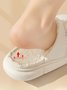 Couple Down Waterproof Plus Velvet Home Slippers