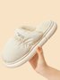 Couple Down Waterproof Plus Velvet Home Slippers