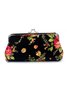 Vintage Long Large Rose Linen Coin Purse Clutch