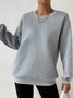 Crew Neck Loose Casual Sweatshirt
