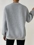 Crew Neck Loose Casual Sweatshirt
