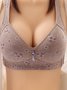 Breathable Back Buckle Thin No Wire Bra Plus Size