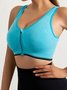 Shockproof Push Up Quick Dry Front Zip Sports Bra Plus Size