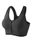 Shockproof Push Up Quick Dry Front Zip Sports Bra Plus Size