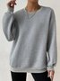 Crew Neck Loose Casual Sweatshirt