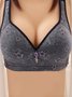 Breathable Back Buckle Thin No Wire Bra Plus Size