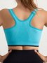 Shockproof Push Up Quick Dry Front Zip Sports Bra Plus Size