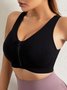 Shockproof Push Up Quick Dry Front Zip Sports Bra Plus Size