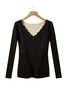 Plush Warm V-Neck Long Sleeve T-Shirt Plus Size