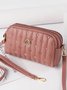 Trendy Metallic Embroidered Crossbody Messenger Bag
