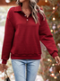 Women's Waffle Knit Shirts V Neck Long Sleeve Henley Tee Loose Casual Tops