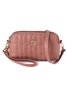 Trendy Metallic Embroidered Crossbody Messenger Bag