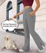JFN Casual Plain Autumn Elastic Pet Hair Resistant Daily Straight Pants