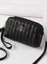 Trendy Metallic Embroidered Crossbody Messenger Bag
