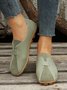 Vintage Casual Anti-Suede Panel Flats