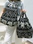 Ethnic Totem Floral Drawstring Backpack Storage Bag