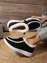 Plus Size Casual Split Joint Furry Lined Canvas Flat Boat Shoes