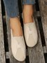Vintage Casual Anti-Suede Panel Flats