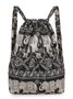 Ethnic Totem Floral Drawstring Backpack Storage Bag