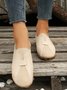 Vintage Casual Anti-Suede Panel Flats