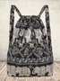 Ethnic Totem Floral Drawstring Backpack Storage Bag