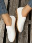 Vintage Casual Anti-Suede Panel Flats