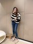 Vintage Casual Leaf Contrast Flats