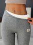 Women's - Basics Fleece Lined High Waist Skinny Soft Clouds Leggings