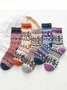 Casual Everyday Ethnic Pattern Striped Cotton Socks